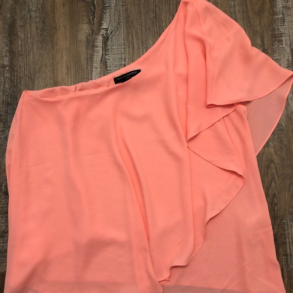 Banana Republic Factory M peach one shoulder top - Picture 1 of 2
